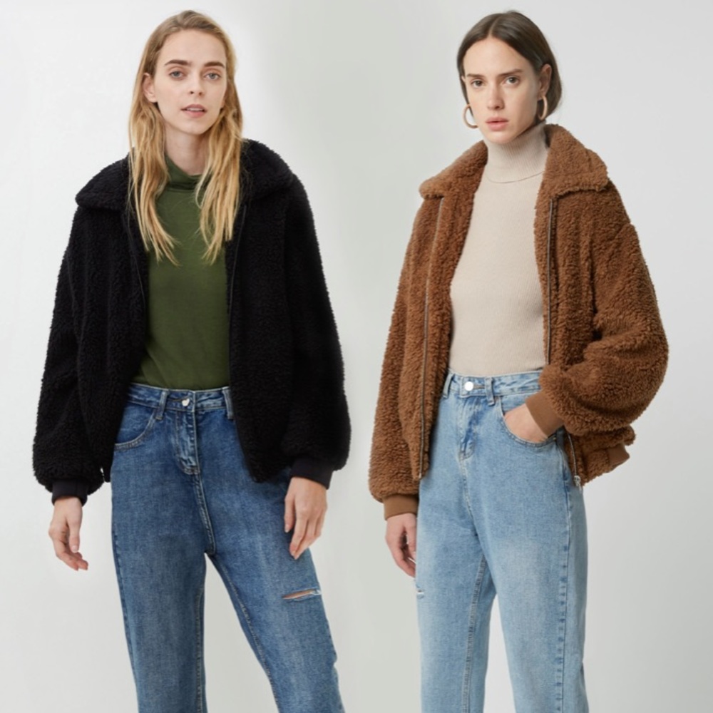 Oak & Fort Brown Teddy Jacket